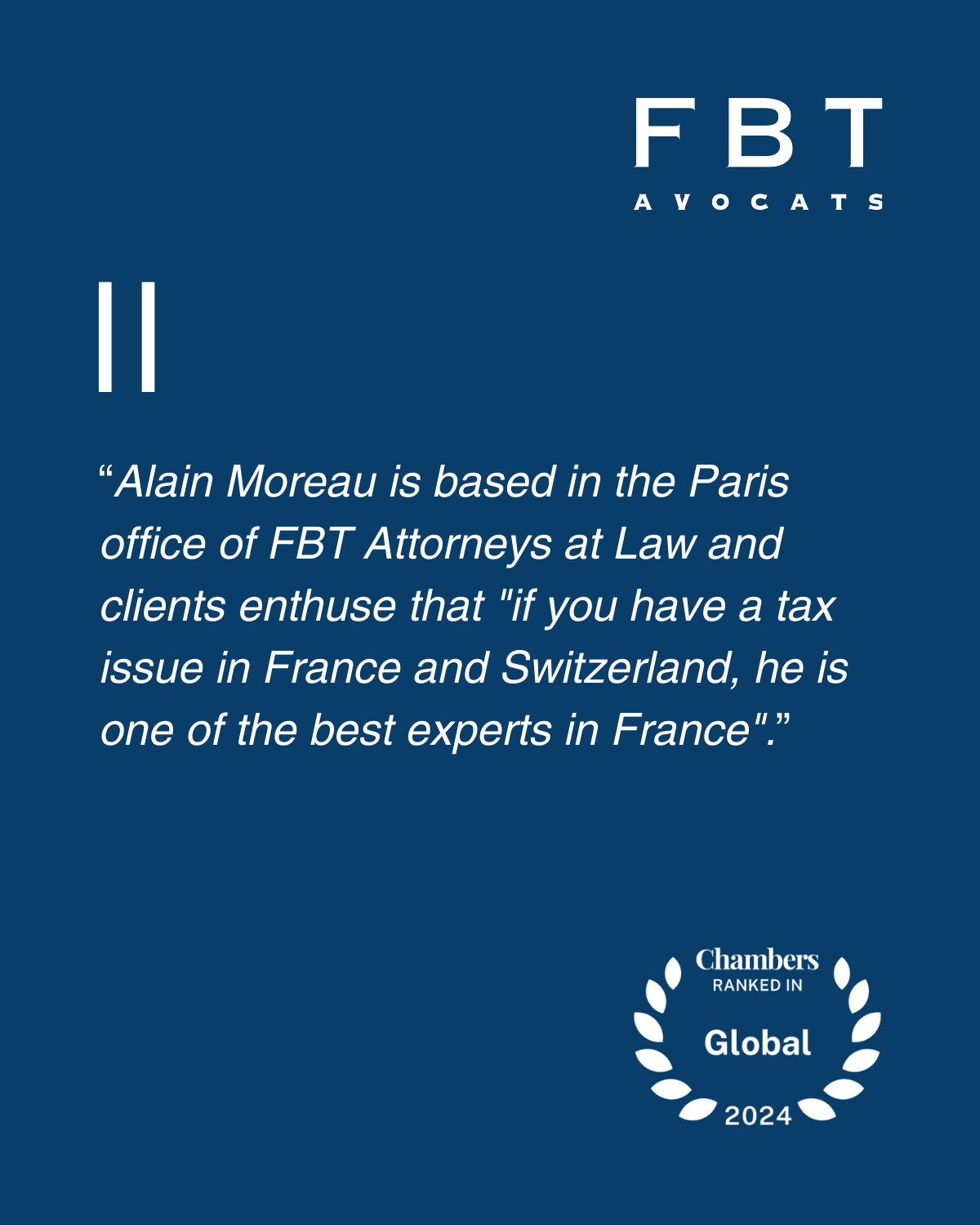 Alain Moreau 3 FBT Chambers Global 2024