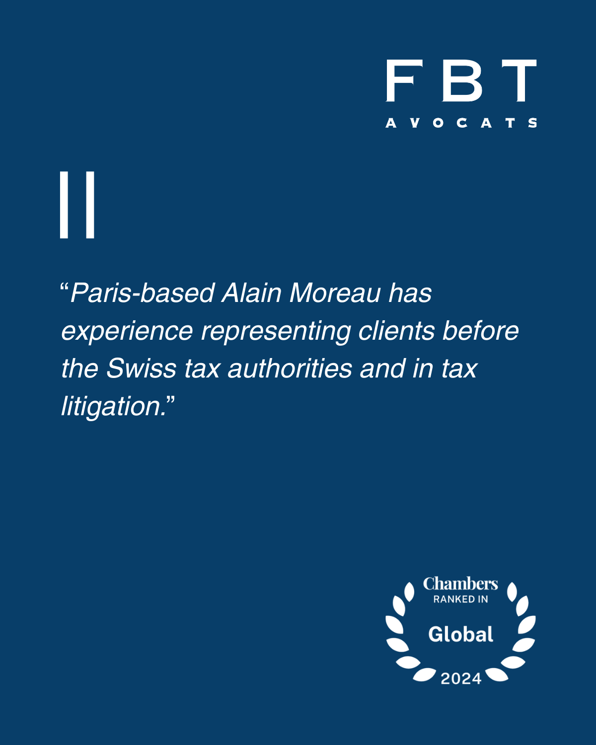 Alain Moreau 2 FBT Chambers Global 2024